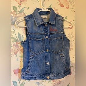 Embroidered Madewell Denim vest